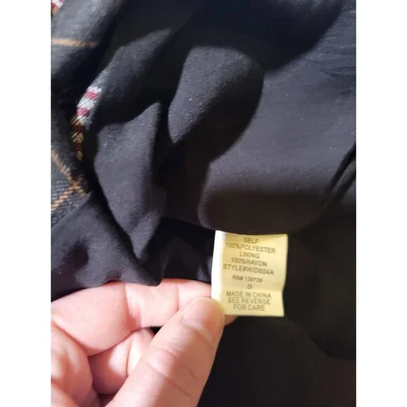 Plaid 90s Grunge Short Dress Womens Small Square Neck By Wild Honey Clueless - Picture 11 of 12